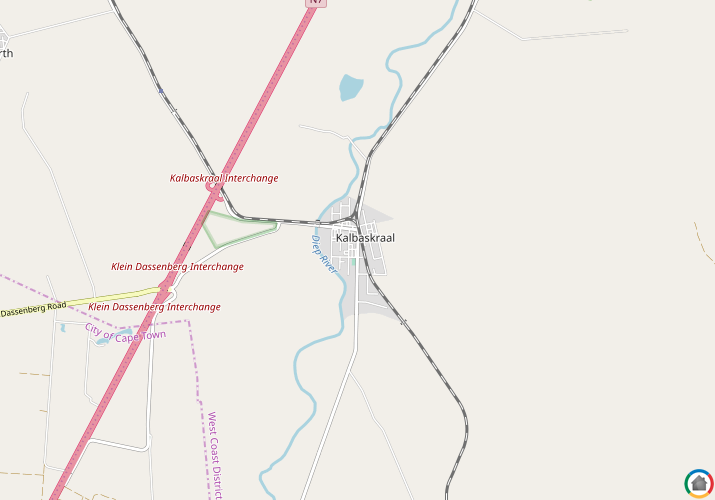Map location of Kalbaskraal